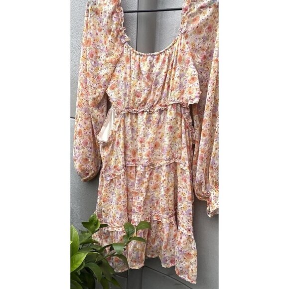 Vintage Jessica Simpson Women’s Sz XL Dress Floral Ruffled Boho Western Style - Picture 4 of 14